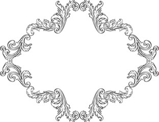 Curly nice ornement art frame