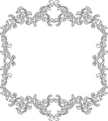 Curly art ornement frame