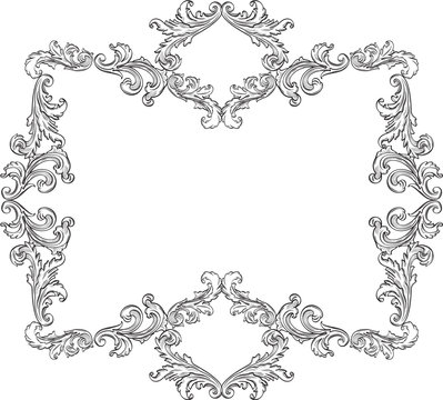 Curly ornement frame