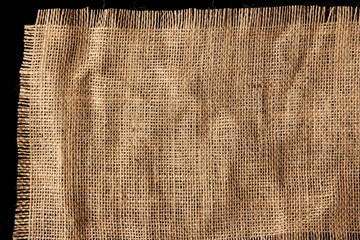 Burlap  black background