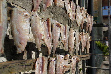 Sardina essiccata al sole al lago d'Iseo