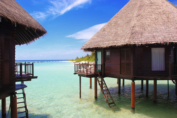 Maldives paradise water bungalows