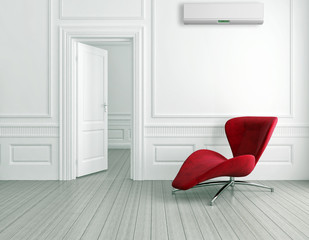 Interno con aria condizionata