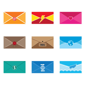 Mail Letter communication vector and icon