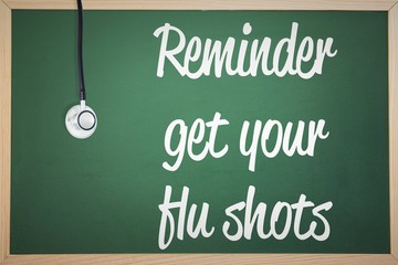 Composite image of flu shot reminder