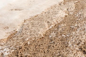 abstract background frost on the sand