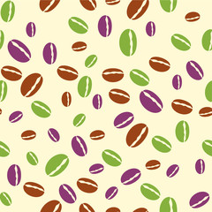 Coffee beans seamless pattern