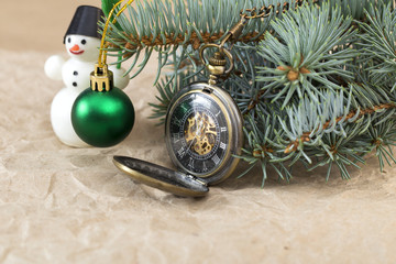 Christmas tree on the white background