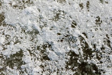 texture of the ice closeup