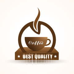 Coffee shop trendy background with coffee cup design for your