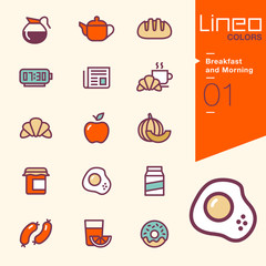 Lineo Colors - Breakfast and Morning icons