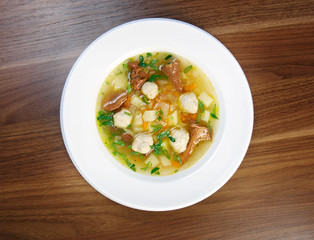soup with meatballs
