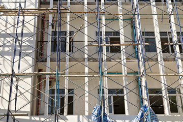 Fototapeta premium Tall buildings under construction