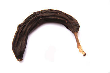 old black banana isolated