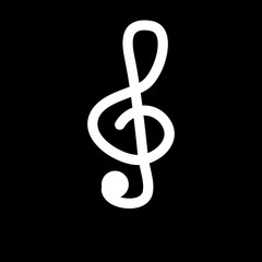 Obraz premium Treble clef icon