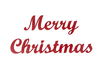 Merry Christmas roter Schriftzug Freisteller