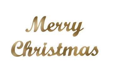 Merry Christmas in goldenem Schriftzug