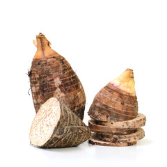 Fresh Taro isolate on white background