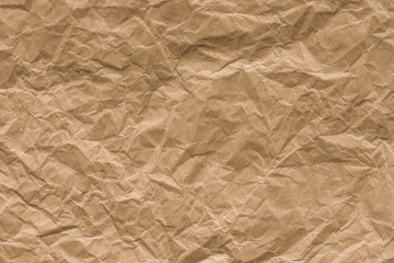 background and texture of brown Wrinkled paper