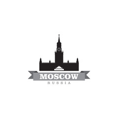 Fototapeta premium Moscow Russia city symbol vector illustration