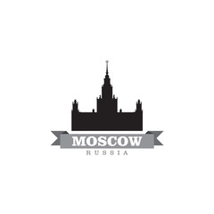 Fototapeta premium Moscow Russia city symbol vector illustration