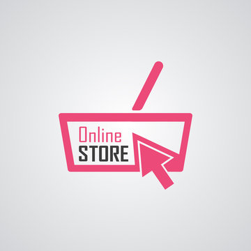Online store logo. Vector illustration