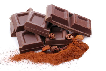 Cioccolato e cacao in polvere