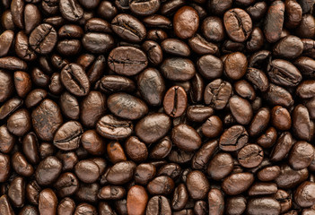 background of brown coffee beans