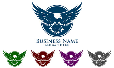 Naklejka premium eagle, hawk, phoenix, vector, logo, design,