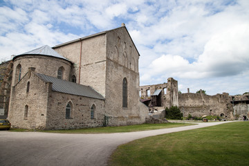 Fototapeta na wymiar Medieval Haapsalu Episcopal Castle, Estonia