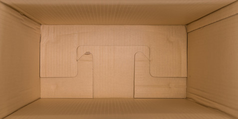 hidden inside a cardboard packaging box