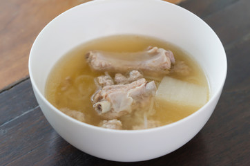 Pork ribs clear soup