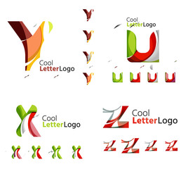 Letter business emblem collection