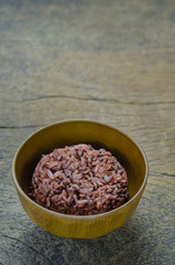 Cooked rice of Riceberry