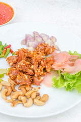 fried sour fermented chicken