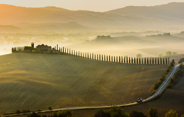 Touching view of the landscape of Tuscany in Italy
