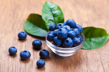 Fresh blueberries in a bowl