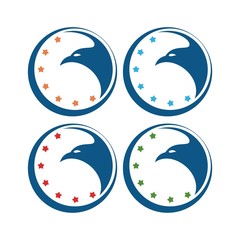 Eagle Logo. Eagle Logo Template in Circle Star Shape