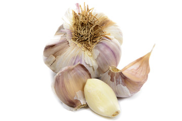 garlic isolated on a white background