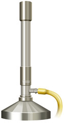 Lab burner with rubber hose
