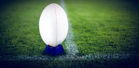 Composite image of rugby ball