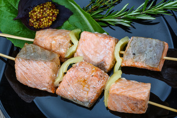 Salmon skewer