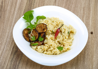 Risotto with eggplant