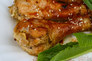 Grilled chicken legs