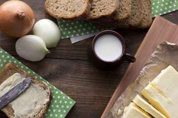 Lunch in the village - Mook , bread, butter
