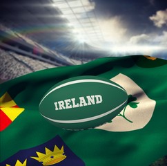 Composite image of ireland rugby ball