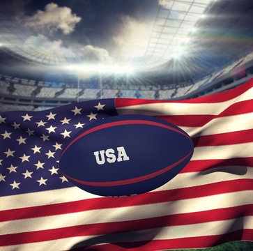 Composite image of usa rugby ball
