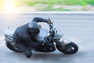 Gordijnen Motorcycle rider © sergio37_120