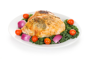 Thanksgiving: Roasted Turkey Breast On Platter