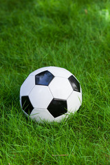 Fototapeta na wymiar Soccer ball on grass